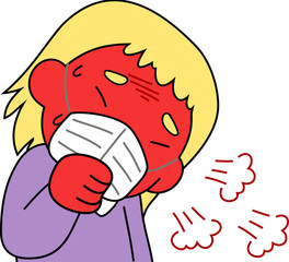 White woman infected with the new coronavirus