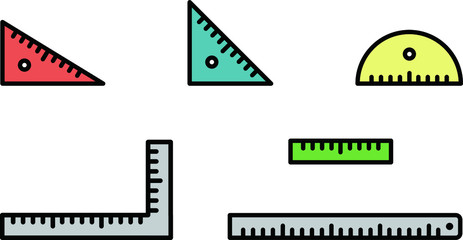 定規のアイコン／イラスト／かわいい／シンプル