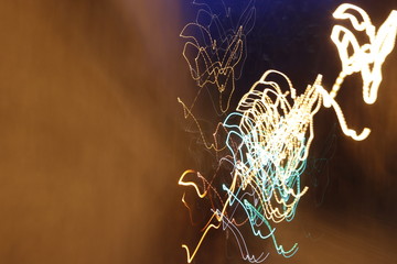 Abstract lights at night