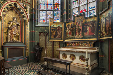 Fototapeta na wymiar Religious artwork - Cathedral of Our Lady - Antwerp - Belgium