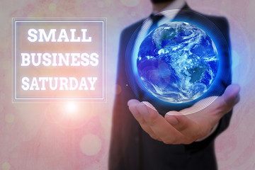 Conceptual hand writing showing Small Business Saturday. Concept meaning American shopping holiday...