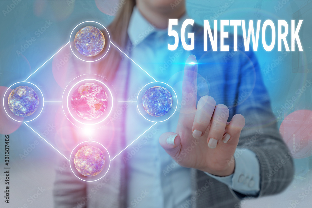 Poster handwriting text writing 5g network. conceptual photo greatly increase the speed and responsiveness 
