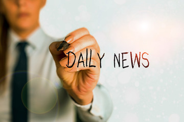 Word writing text Daily News. Business photo showcasing information or reports about recent events...