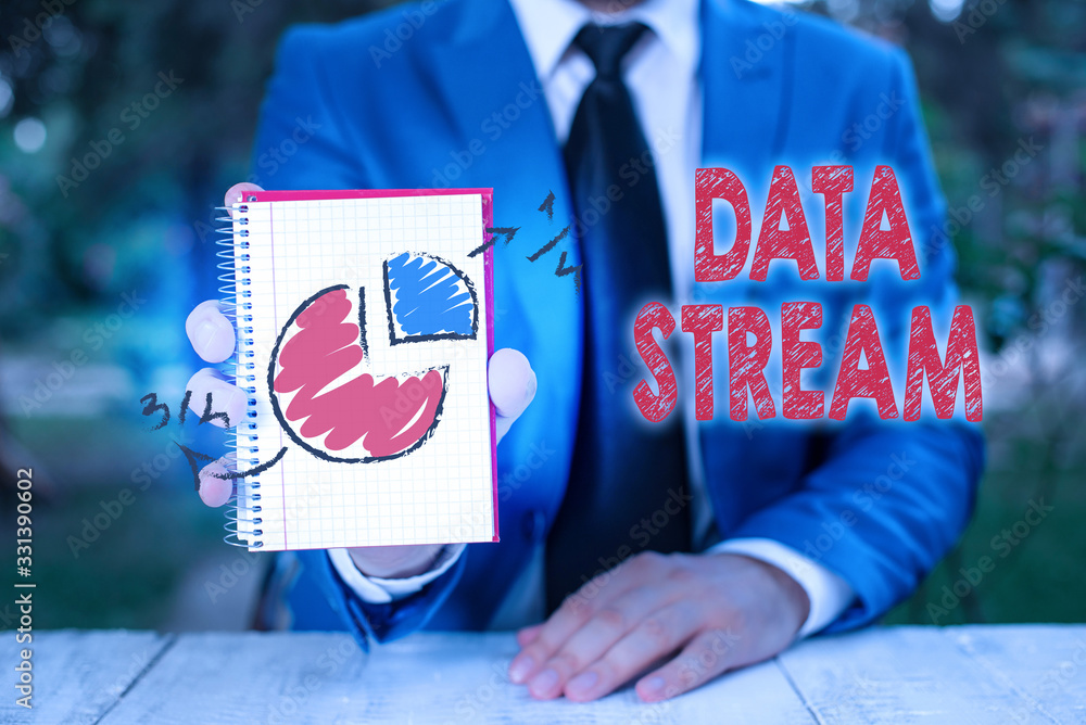 Poster handwriting text writing data stream. conceptual photo sequence of digitally encoded coherent signal