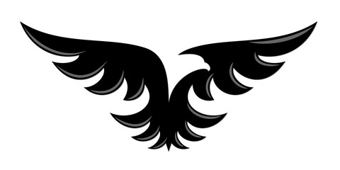 Symbol of a wild flying bird.