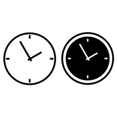  Clock vector icon. Time illustration sign. alarm symbol. date logo.