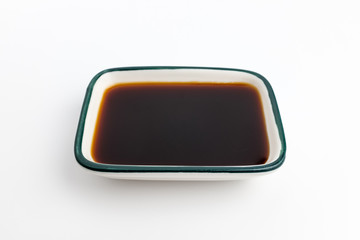 Brown soy sauce in a bowl