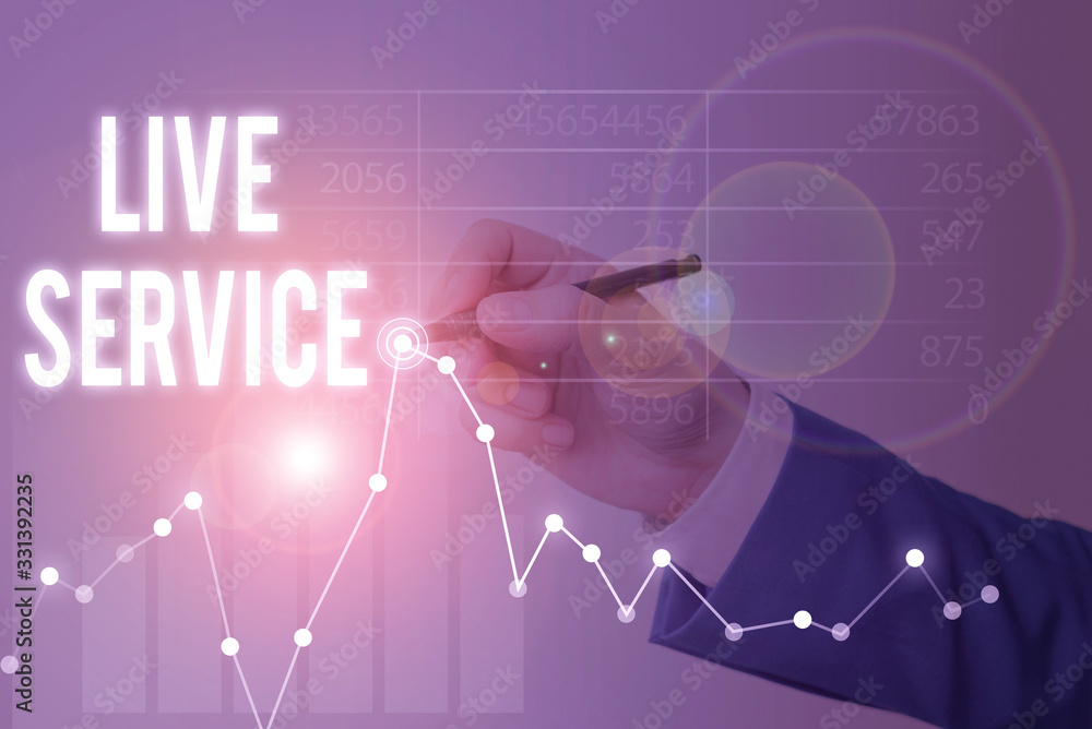 Aufkleber conceptual hand writing showing live service. concept meaning extending or providing help to others 