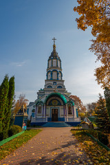 Russian Orthodox Church in Chernobyl Exclusion Zone in autumn