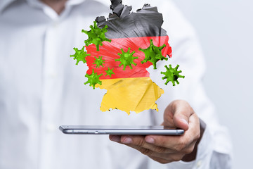 Corona Virus - Microbiology And Virology Concept - germany 3d Rendering.