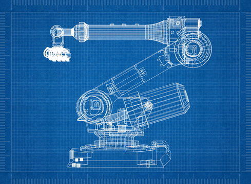 Robotic Arm Blueprint Billeder – Gennemse stockfotos, vektorer og videoer | Adobe Stock