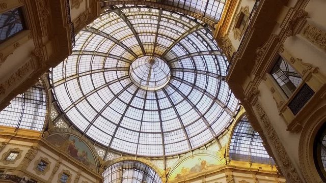 The roof of the Vittorio Emanuele II Gallery in Milan