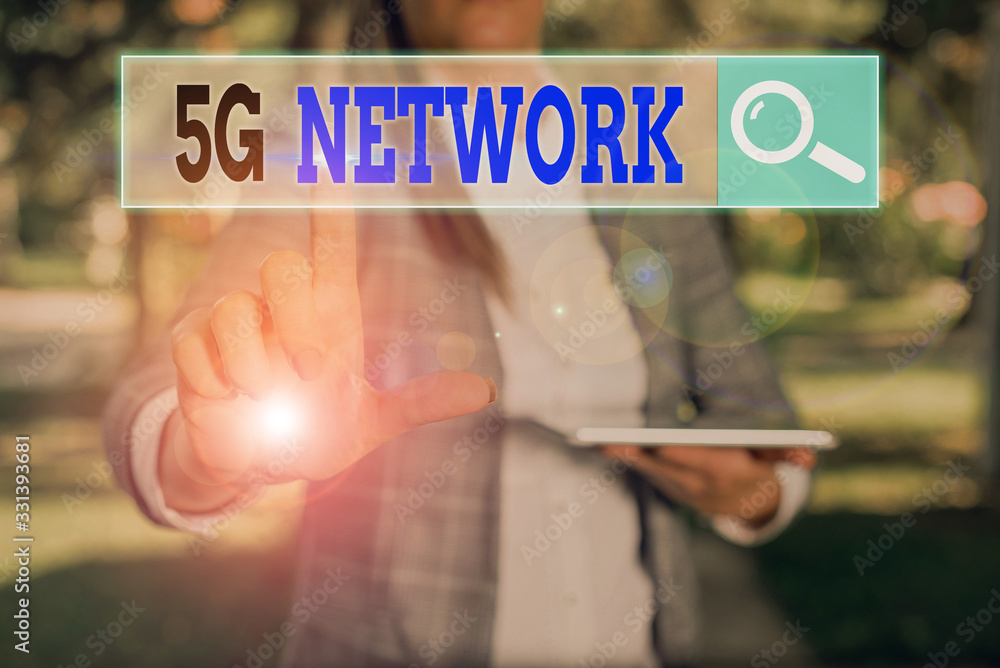 Poster text sign showing 5g network. business photo text greatly increase the speed and responsiveness of w