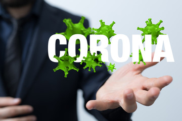 contagious coronavirus pandemic, dangerous virus outbreak 3d.
