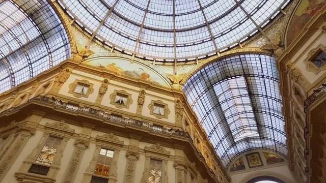 The roof of the Vittorio Emanuele II Gallery in Milan