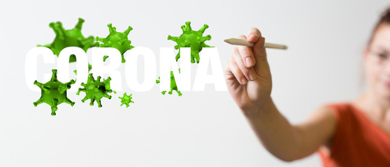 Coronavirus abstract background. Medical Genetics Bacteriological Microorganism..