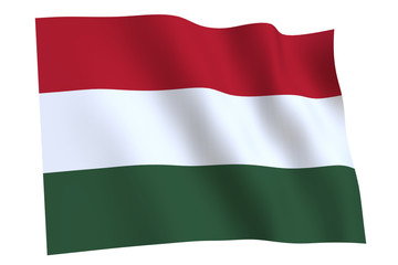 Hungary Flag waving