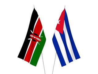 Cuba and Kenya flags