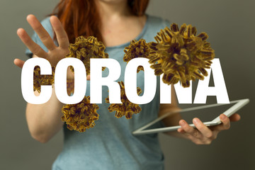 Coronavirus abstract background. Medical Genetics Bacteriological Microorganism..
