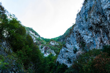 45 Parallel. Natural reserve in Banat Mountains. Bigar waterfall. Romania.