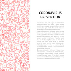 Coronavirus Prevention Line Pattern Concept