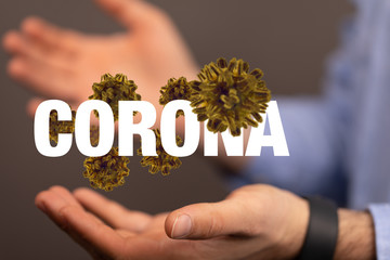Corona Virus - Microbiology And Virology Concept - 3d Rendering.