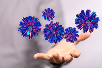 Corona Virus - Microbiology And Virology Concept - 3d Rendering.