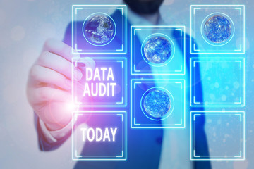 Handwriting text Data Audit. Conceptual photo auditing of data to assess its quality for a specific...