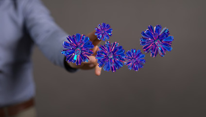Corona Virus - Microbiology And Virology Concept - 3d Rendering.