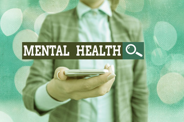 Conceptual hand writing showing Mental Health. Concept meaning demonstratings condition regard to...