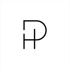 Ph logo letter initial logo designs template Vector Image ,  letter ph logo design 