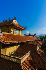 Fototapeta na wymiar Buddhist temple with blue sky, Nha Trang, Vietnam