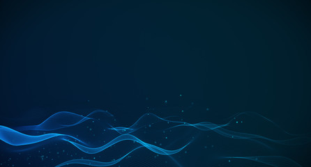 Abstract glowing waves - Colorful futuristic concept. High resolution 3D illustration.