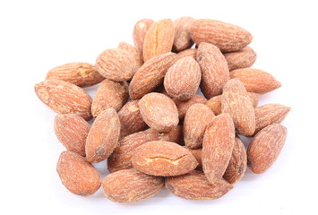 almonds isolated on the white background