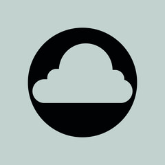 Vector icon of a cloud. Internet server concept to host files.