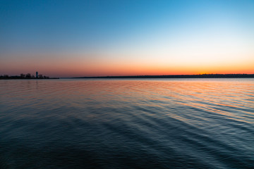 sunset over the sea