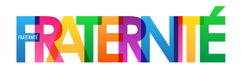 Fototapeta premium Bannière typographique vecteur FRATERNITÉ
