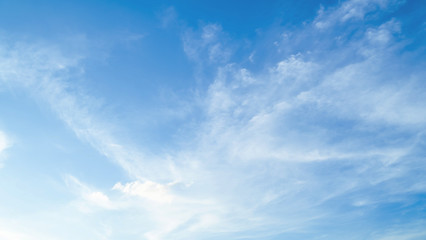 Blue sky with cloud bright at. Border, Thailand - Malaysia