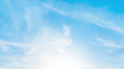 Blue sky with cloud bright at. Border, Thailand - Malaysia