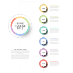 Timeline template with circle buttons