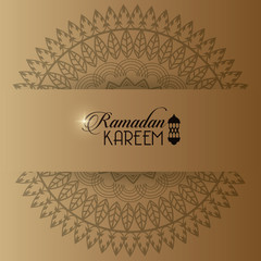 eid mubarak card with mandala frame