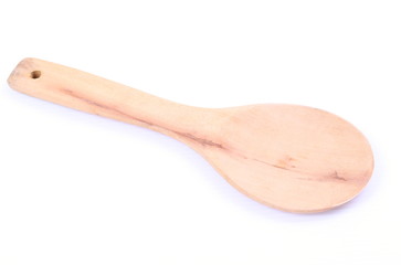 wooden spoon isolated on white background