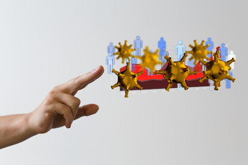 virus economic impact concept image.
