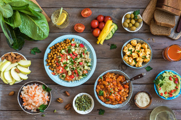 Vegan dinner table