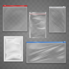 Empty plastic zip bags set © d1sk