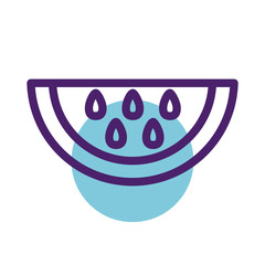 watermelon fruit line style icon