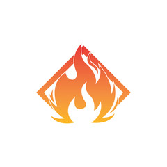 Fire flame vector illustration design template