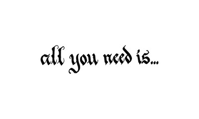 All you need is love - watercolor illustration