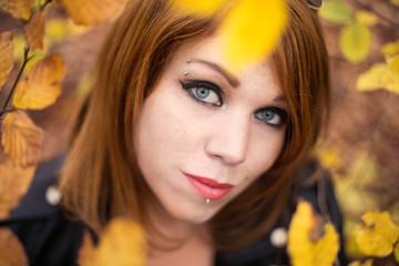 Portrait femme automne