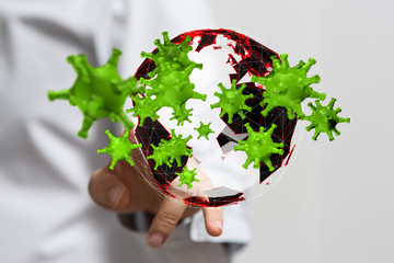 COVID-19 Business Finance Crisis Concept. Coronavirus Danger Pandemic. Global stress of world .